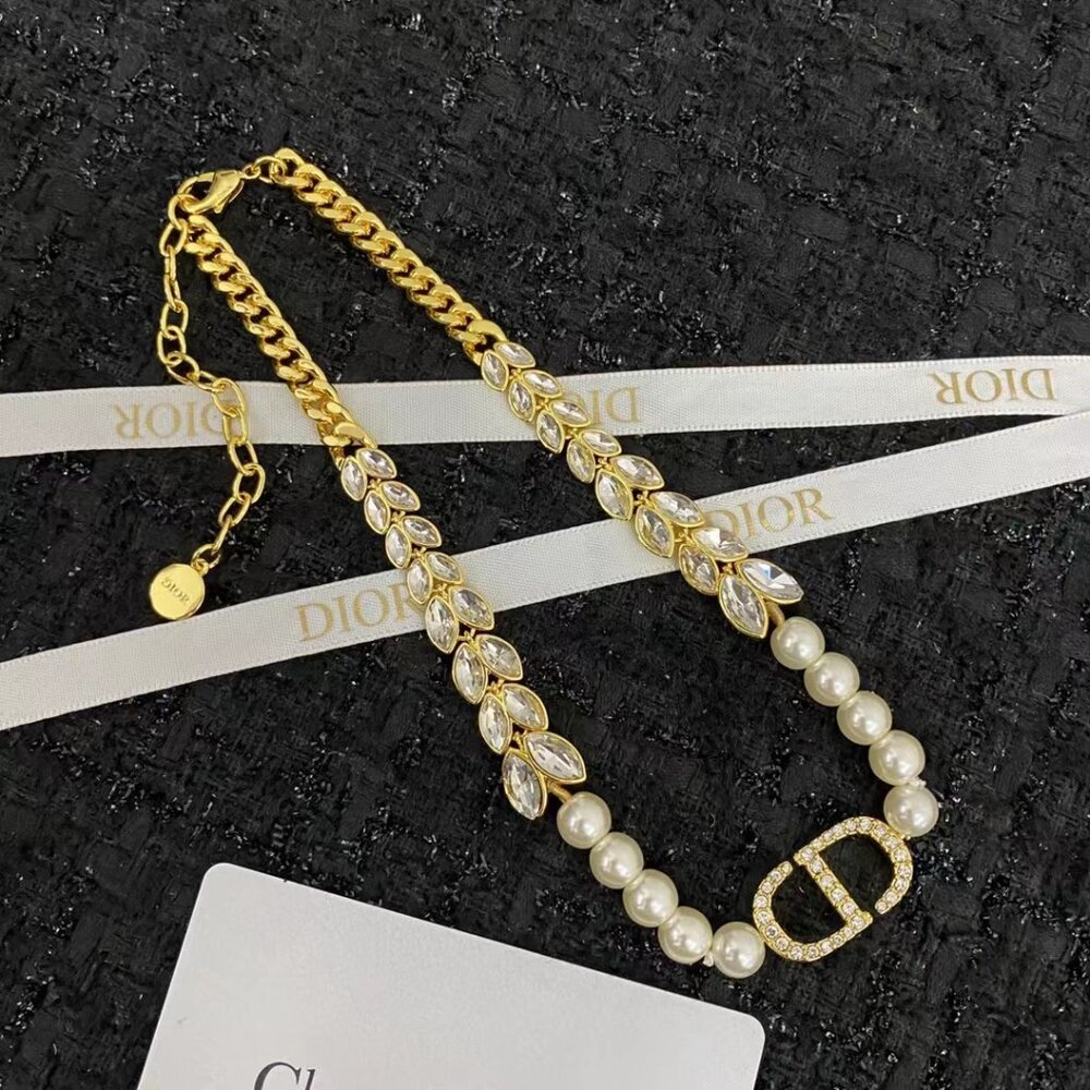 AUTH Christian Dior CD Chain Necklace - Picture 3 of 6